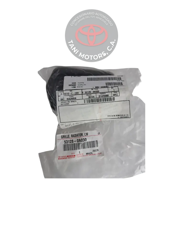 REJILLA DE RADIADOR LADO INF IZQ TOYOTA 531280A030