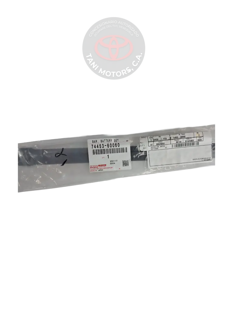 BARRA DE LA PLACA DE AJUSTE DE LA BATERI TOYOTA 7445360060