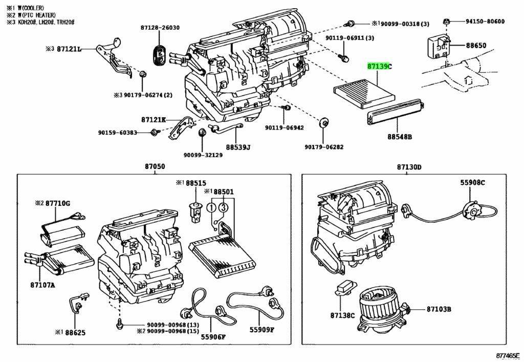 Diagrama de Uso - ELEMENTO DE AIRE TOYOTA 8713926010