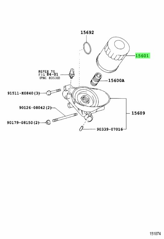 Diagrama de Uso - FILTRO DE ACEITE TOYOTA 9091520004