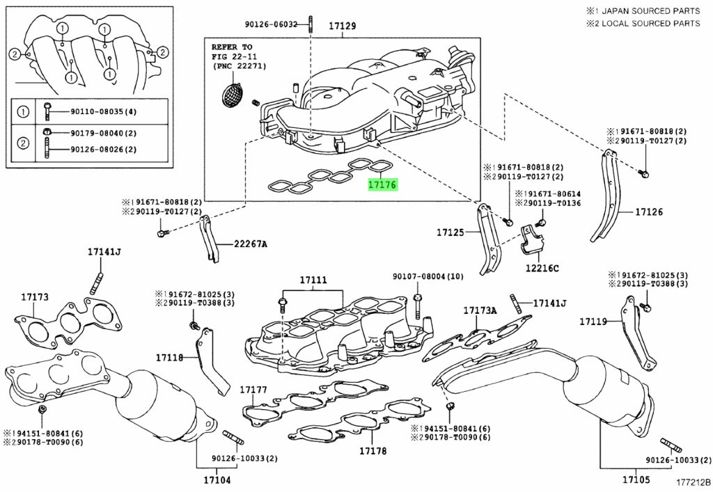 Diagrama de Uso - EMPACADURA DEL TANQUE DE COMPENSACION DE TOYOTA 1717631160