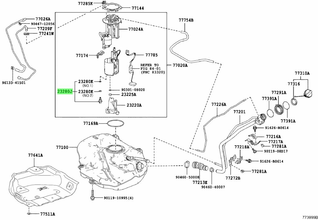 Diagrama de Uso - REGULADOR DE PULSACION TOYOTA 2328021010